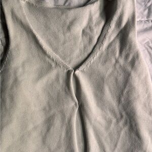 White Clasp-Front Vest Top, Size Medium